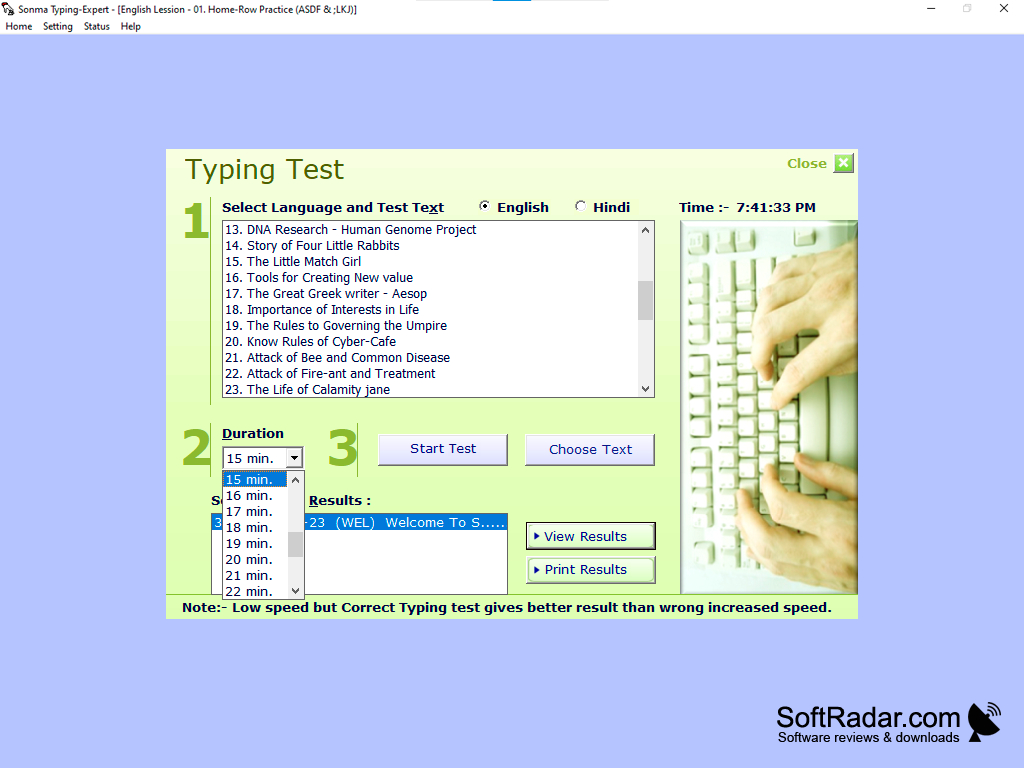 Sonma Typing-Expert 计时面板